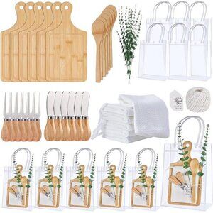 55 Pcs Baby Shower Game Prizes Gift Set Cheese Board Utensils Towels Favor